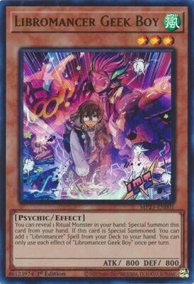 Libromancer Geek Boy - MP23-EN001 - Ultra Rare 1st Edition Mega Tin 2023 Dueling Heroes Singles