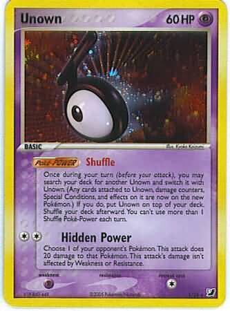 SJ Unown T - T/28 - Holo Rare
Ex Unseen Forces Singles