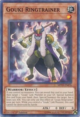Gouki Ringtrainer - MP19-EN076 - Common 1st Edition Yu-Gi-Oh! 2019 Mega-Tins: Gold Sarcophagus Tin Mega Pack Singles (español)