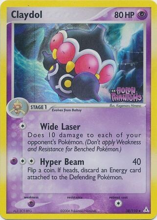 Claydol - 38/110 - Uncommon Reverse Holo
Ex Holon Phantoms Reverse Holo Singles