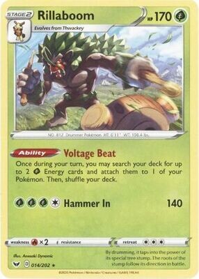 Rillaboom - 014/202 - Non-Holo Rare Theme Deck Exclusive
Pokemon