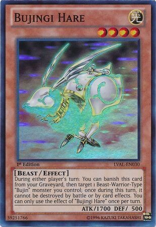 Bujingi Hare - LVAL-EN030 - Super Rare 1st Edition
Legacy of the Valiant 1st Edition Singles