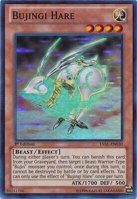 Bujingi Hare - LVAL-EN030 - Super Rare 1st Edition
Legacy of the Valiant 1st Edition Singles