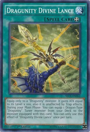Dragunity Divine Lance - SECE-EN062 - Common 1st Edition Secrets of Eternity (SECE) 1st Edition Singles