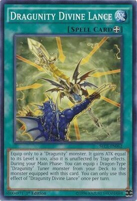 Dragunity Divine Lance - SECE-EN062 - Common 1st Edition Secrets of Eternity (SECE) 1st Edition Singles