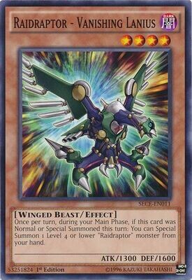 Raidraptor - Vanishing Lanius - SECE-EN011 - Common 1st Edition Secrets of Eternity (SECE) 1st Edition Singles