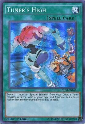 Tuner&#39;s High - SHVI-EN067 - Super Rare 1st Edition Shining Victories 1st Edition Singles (espanol)