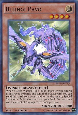 Bujingi Pavo - MP14-EN240 - Super Rare 1st Edition
Yu-Gi-Oh! 2014 Mega-Tins Singles