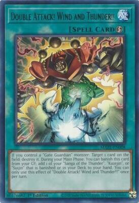 Double Attack! Wind and Thunder!! - MAZE-EN008 - Rare 1st Edition Maze of Memories 1st Edition Singles