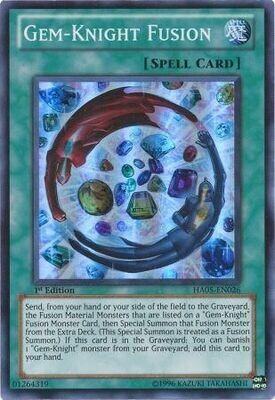 Gem-Knight Fusion - HA05-EN026 - Super Rare 1st Edition
Hidden Arsenal 5 1st Edition Singles
Gem Knight Fusion HA05 EN026 Super Rare 1st Edition Hidden Arsenal 5 1st Edition Singles