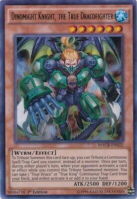 Dinomight Knight, the True Dracofighter - MACR-EN022 - Ultra Rare 1st Edition Maximum Crisis 1st Edition Singles (espanol)