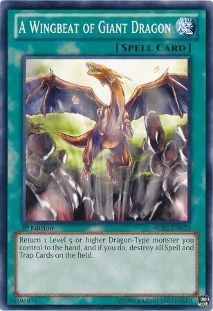 A Wingbeat of Giant Dragon - SDBE-EN023 - Common 1st Edition Saga of Blue-Eyes White Dragon 1st Edition Singles