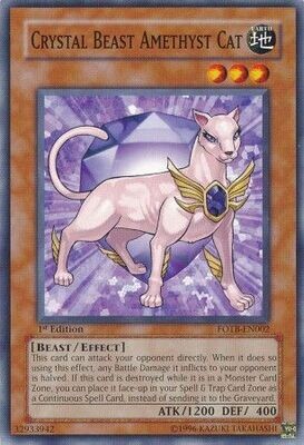 Crystal Beast Amethyst Cat - FOTB-EN002 - Common 1st Edition Force of the Breaker [FOTB] 1st Edition Singles