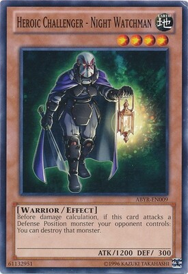Heroic Challenger - Night Watchman - ABYR-EN009 - Common Unlimited Abyss Rising Unlimited Singles (español)