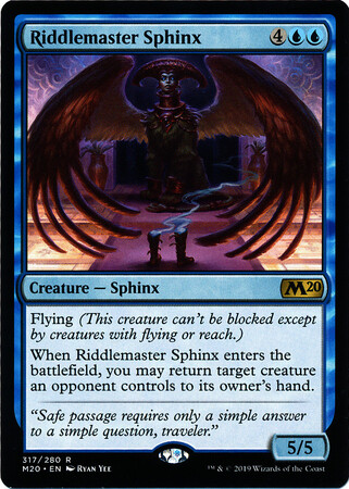 Riddlemaster Sphinx 317/280
Magic 2020 (M20) Singles