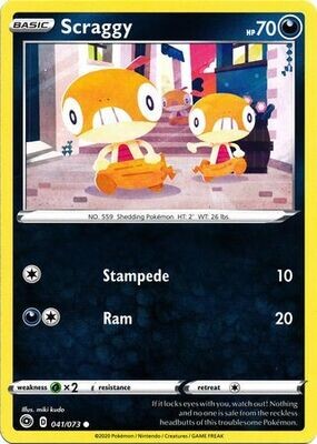 Scraggy - 041/073 - Common
Champion&#39;s Path Singles