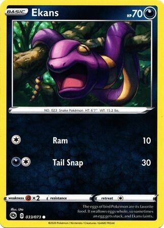 Ekans - 033/073 - Common
Champion&#39;s Path Singles