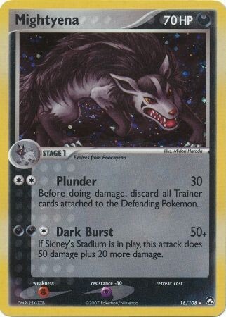 Mightyena - 18/108 - Holo Rare
Ex Power Keepers Singles