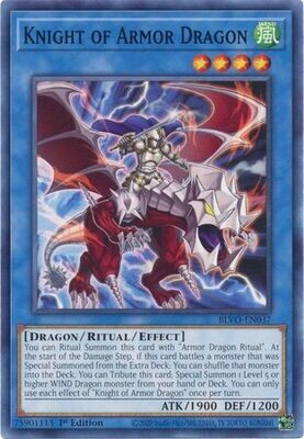 Knight of Armor Dragon - BLVO-EN037 - Common 1st Edition Blazing Vortex 1st Edition Singles