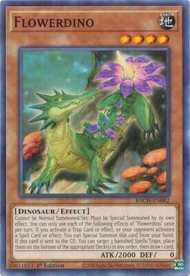 Flowerdino - BACH-EN082 - Common 1st Edition Battle of Chaos 1st Edition Singles