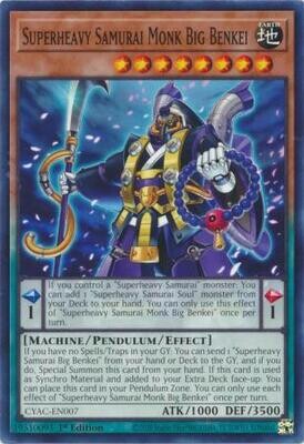 Superheavy Samurai Monk Big Benkei - CYAC-EN007 - Common 1st Edition
Cyberstorm Access 1st Edition Singles