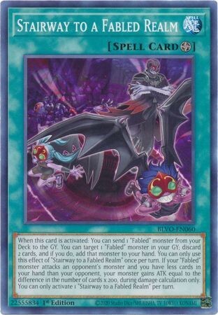 Stairway to a Fabled Realm - BLVO-EN060 - Common 1st Edition Blazing Vortex 1st Edition Singles
