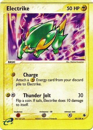 TS Electrike - 30/109 - Uncommon Reverse Holo
Ex Ruby &amp; Sapphire Reverse Holo Singles