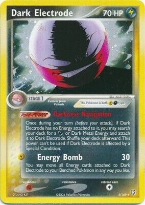 TS Dark Electrode - 4/109 - Holo Rare
Ex Team Rocket Returns Singles