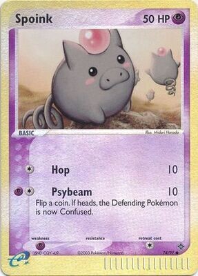 TS Spoink - 74/97 - Common Reverse Holo
Ex Dragon Reverse Holo Singles