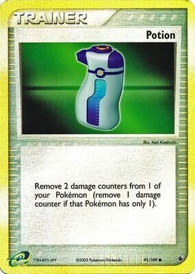 TS Potion - 91/109 - Common Reverse Holo
Ex Ruby &amp; Sapphire Reverse Holo Singles