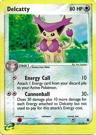 TS Delcatty - 29/109 - Uncommon Reverse Holo
Ex Ruby &amp; Sapphire Reverse Holo Singles