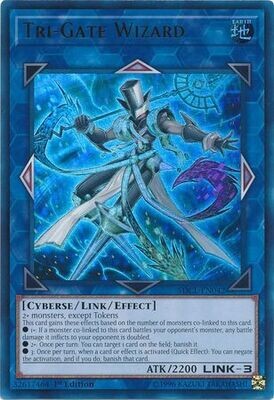 Tri-Gate Wizard - SDCL-EN042 - Ultra Rare 1st Edition Cyberse Link Singles