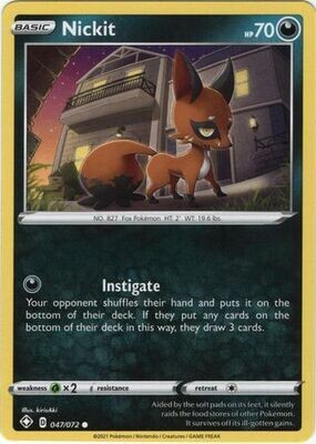 Nickit - 047/072 - Common Shining Fates Singles