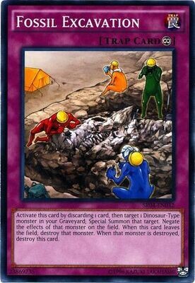 Fossil Excavation - SR04-EN032 - Common Unlimited Structure Deck: Dinosmasher&#39;s Fury Unlimited Singles