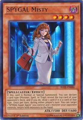 SPYGAL Misty - RATE-EN086 - Ultra Rare 1st Edition
Raging Tempest 1st Edition Singles