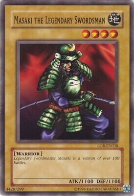 Masaki the Legendary Swordsman - LOB-EN038 - Common Unlimited Legend Of Blue Eyes White Dragon [LOB] Unlimited Singles (espanol)
