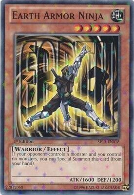 Earth Armor Ninja - SP13-EN018 - Starfoil Rare 1st Edition
Star Pack 2013 1st Edition Starfoil Singles