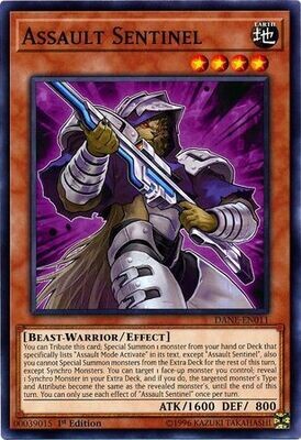 Assault Sentinel - DANE-EN011 - Common 1st Edition Dark Neostorm 1st Edition Singles (espanol)