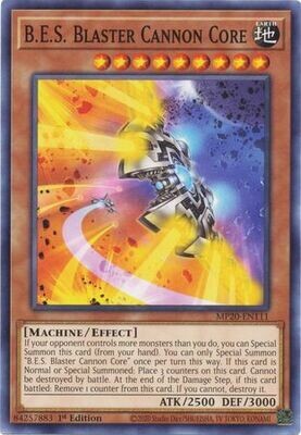 B.E.S. Blaster Cannon Core - MP20-EN111 - Common 1st Edition
2020 Mega-Tin: Lost Memories 1st Edition Singles (español)