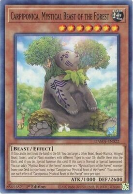 Carpiponica, Mystical Beast of the Forest - DAMA-EN022 - Common 1st Edition Dawn of Majesty 1st Edition Singles (español)