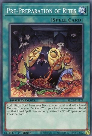 Pre-Preparation of Rites - SBCB-EN121 - Common 1st Edition Speed Duel Battle City Box 1st Edition Singles *Espanol*