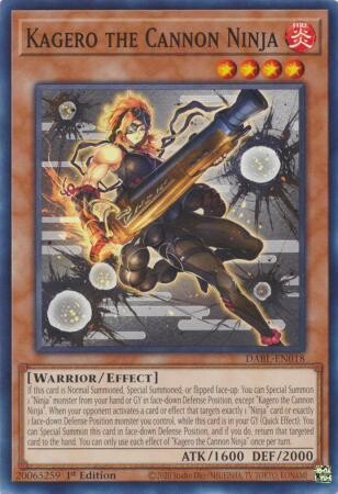 Kagero the Cannon Ninja - DABL-EN018 - Common 1st Edition Darkwing Blast 1st Edition Singles