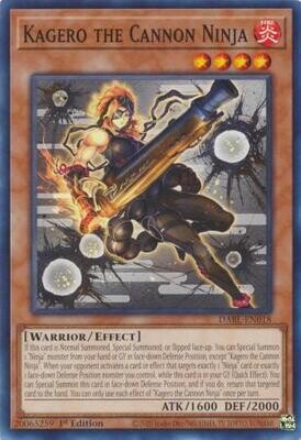 Kagero the Cannon Ninja - DABL-EN018 - Common 1st Edition Darkwing Blast 1st Edition Singles