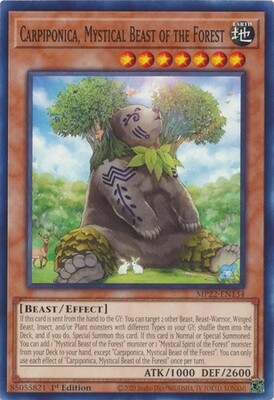 Carpiponica, Mystical Beast of the Forest - MP22-EN134 - Common 1st Edition
2022 Mega-Tin: Pharaoh&#39;s Gods 1st Edition Singles