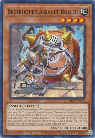 Beetrooper Assault Roller - MP22-EN236 - Common 1st Edition
2022 Mega-Tin: Pharaoh&#39;s Gods 1st Edition Singles *Espanol*