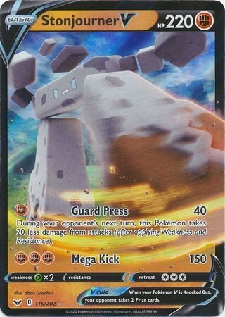 Stonjourner V - 115/202 - Ultra Rare
Sword &amp; Shield (Base Set) Singles