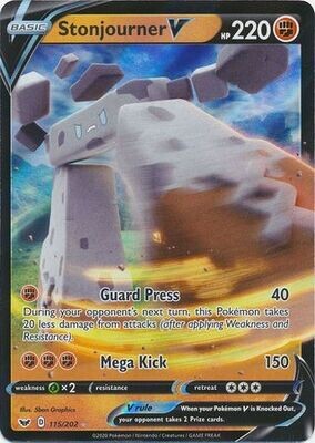Stonjourner V - 115/202 - Ultra Rare
Sword &amp; Shield (Base Set) Singles