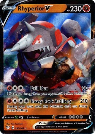 Rhyperior V - 095/189 - Ultra Rare
Sword &amp; Shield: Darkness Ablaze Singles