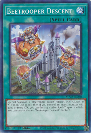Beetrooper Descent - MP22-EN240 - Common 1st Edition 2022 Mega-Tin: Pharaoh&#39;s Gods 1st Edition Singles