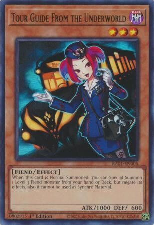 Tour Guide From the Underworld - RA01-EN005 - Ultra Rare
25th Anniversary Rarity Collection Singles